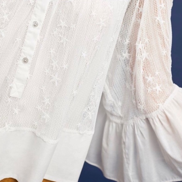 Starry Sheer Anthropologie top ⭐️ - Picture 3 of 12